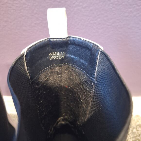 Dolce Vita womens 11 Brody pull on white black chelsea Boot bootie - Picture 4 of 8